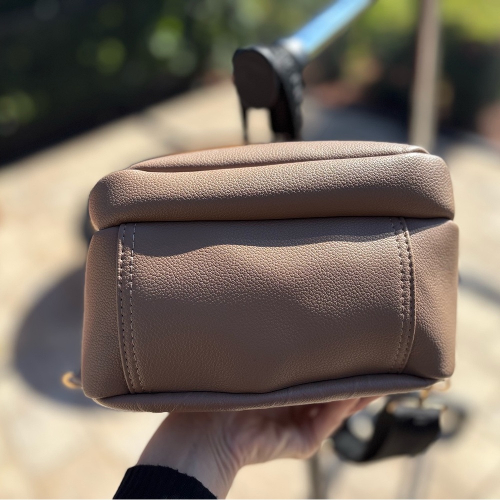 Adrienne Vittadini Brown Quilted Sling Crossbody Bag | Like New Condition - Picture 4 of 12